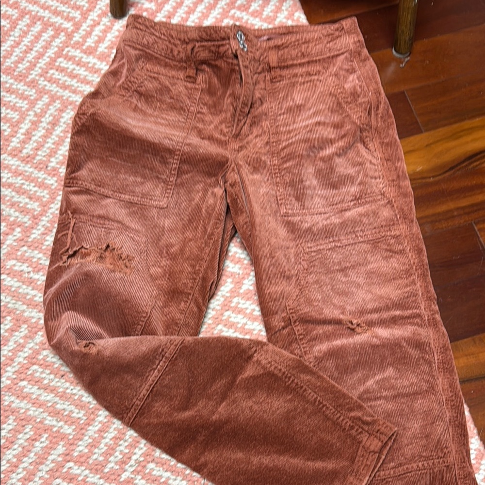 Women's Rust Corduroy Jeans
